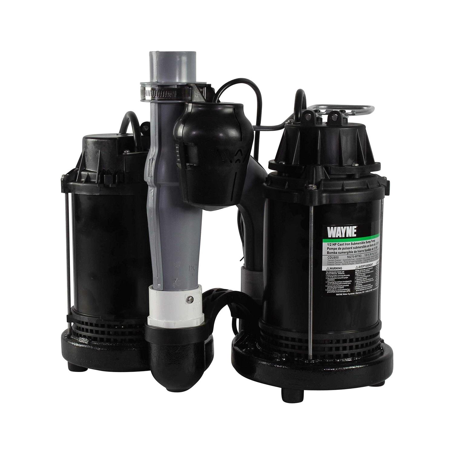 Wayne WSS30VN 1/2 HP Combination Primary and Backup Sump Pump System - Image 4
