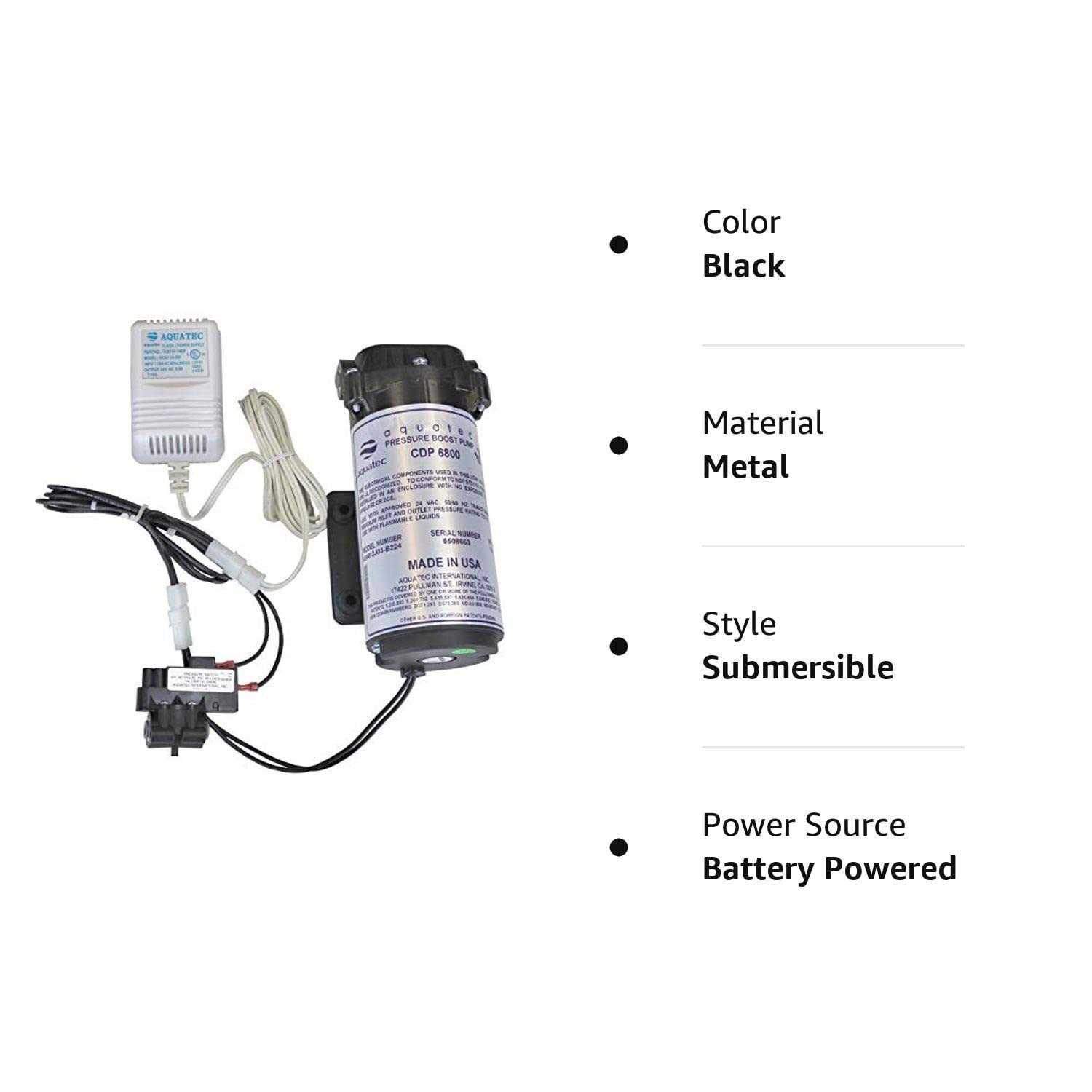 Aquatec 6800 Booster Pump Kit For Up To 100 Gpd Home Ro Reverse Osmosis Water Filter System Standard or Manifold - Image 4
