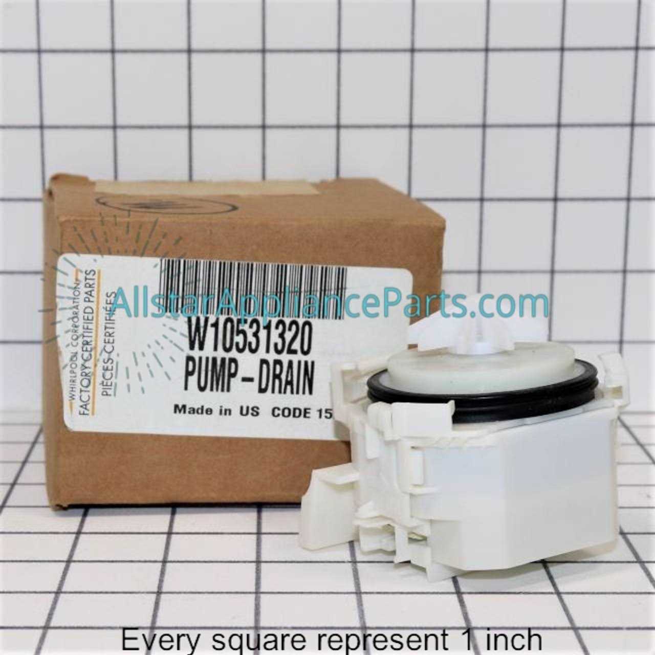 Whirlpool WPW10531320 Dishwasher Drain Pump W10531320 - Image 4