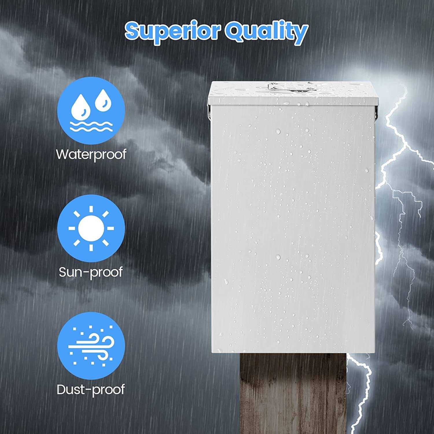 Well Pump Control Box Briidea Control Box for 1.5 HP 230 Volt Deep Well Submersible Pump with 5 Preserved Holes - Image 4