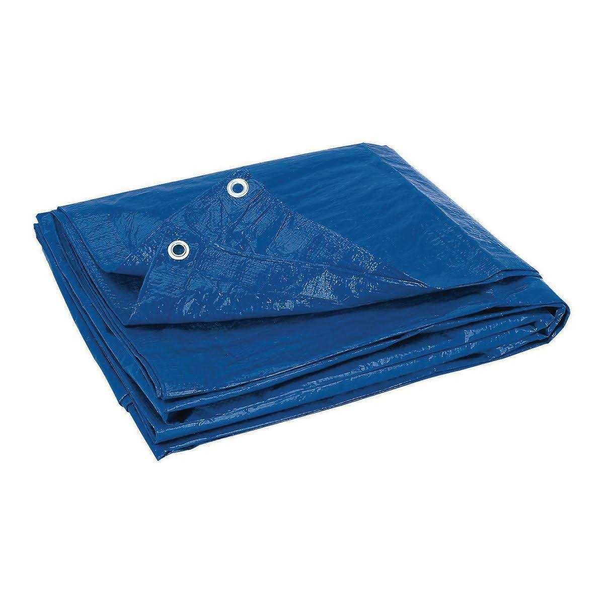 Hft 4 in. x 6 in. Blue All-Purpose Weather-Resistant Tarp
