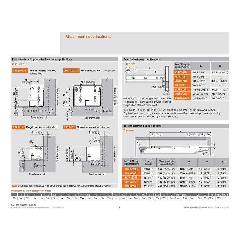 Blum 563H5330B 21 Tandem Drawer Slides Plus Blumotion Complete Kit. with Runners 563H - Image 3