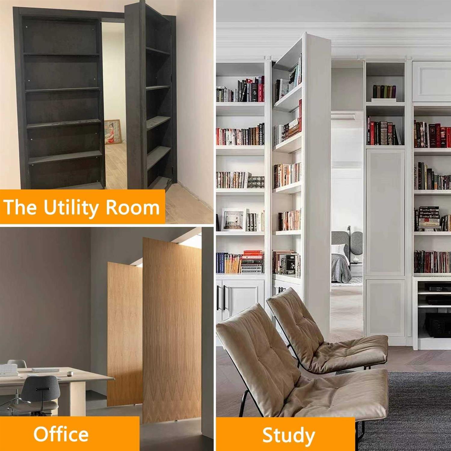 Door Pivot Hinges 360 Degree Rotation Heavy Duty Stainless Steel Hidden Door Hinge Pivot Hinge System for Wood Doors - Image 4