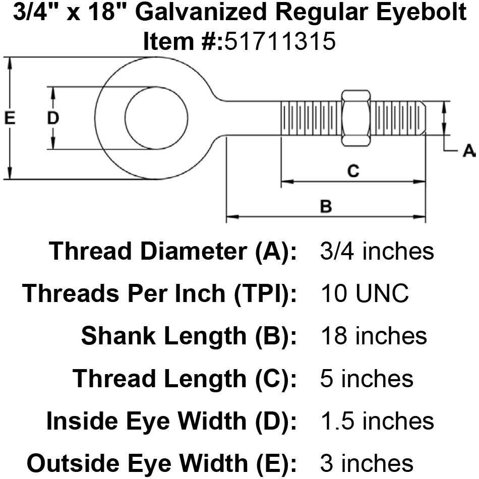 Galvanized Regular Eye - Image 3