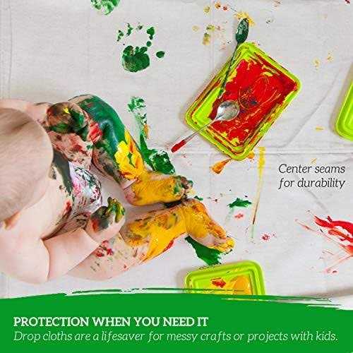 Green Lifestyle All Purpose Canvas Drop Cloth Canvas Tarp Canvas Fabric Drop Cloth Curtains - Image 3