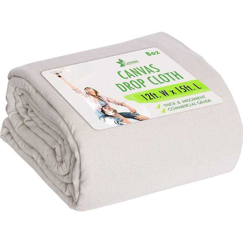 Green Lifestyle All Purpose Canvas Drop Cloth Canvas Tarp Canvas Fabric Drop Cloth Curtains - Image 4