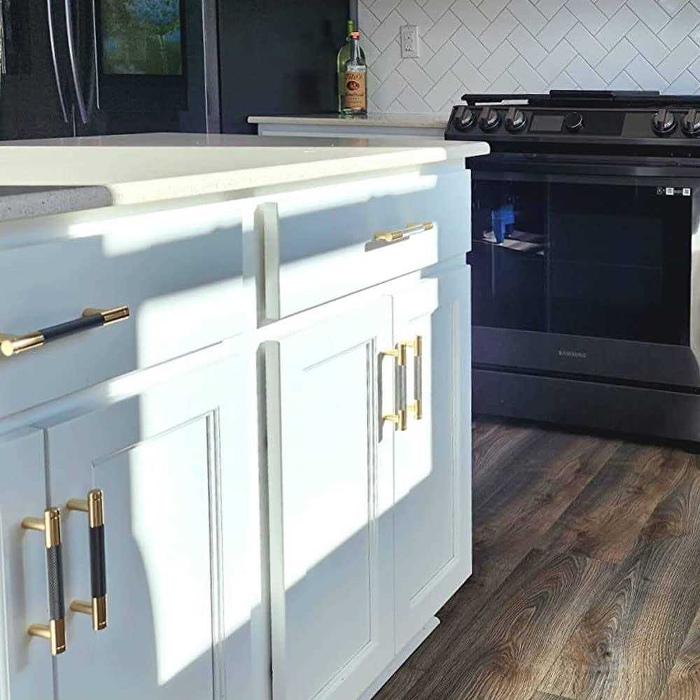 Gutuwellea 12 Pack 7 192 mm Gold and Cabinet Handles Cabinet Pulls Aluminum Handles Knurled Drawer Pulls Oxidation Finish - Image 3