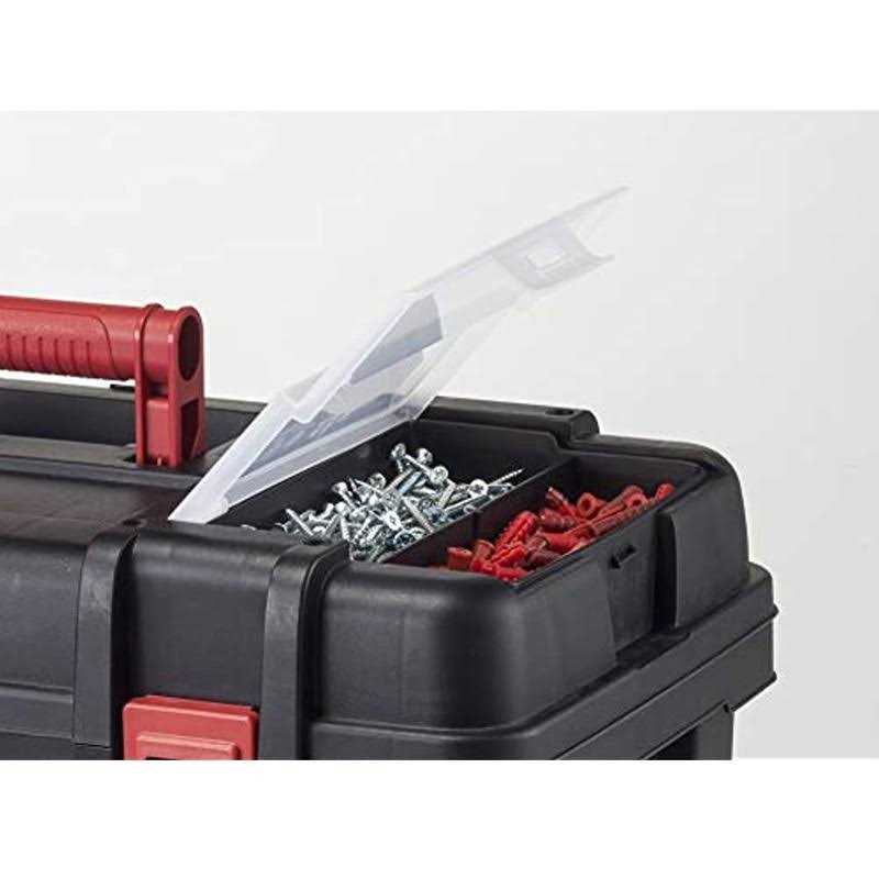 Hyper Tough 19-inch Toolbox, Plastic Tool and Hardware Storage - Image 5
