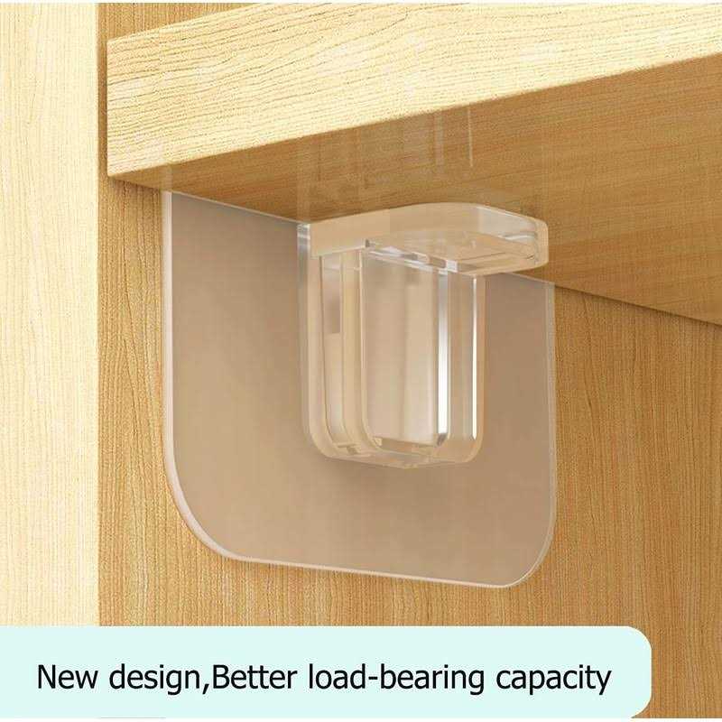 Cieovo 12 Pack Shelf Support Peg,Self Adhesive Clips,Strong Partition Pin for Kitchen Cabinet Book Shelves Closet Brackets Clapboard Layer - Image 4