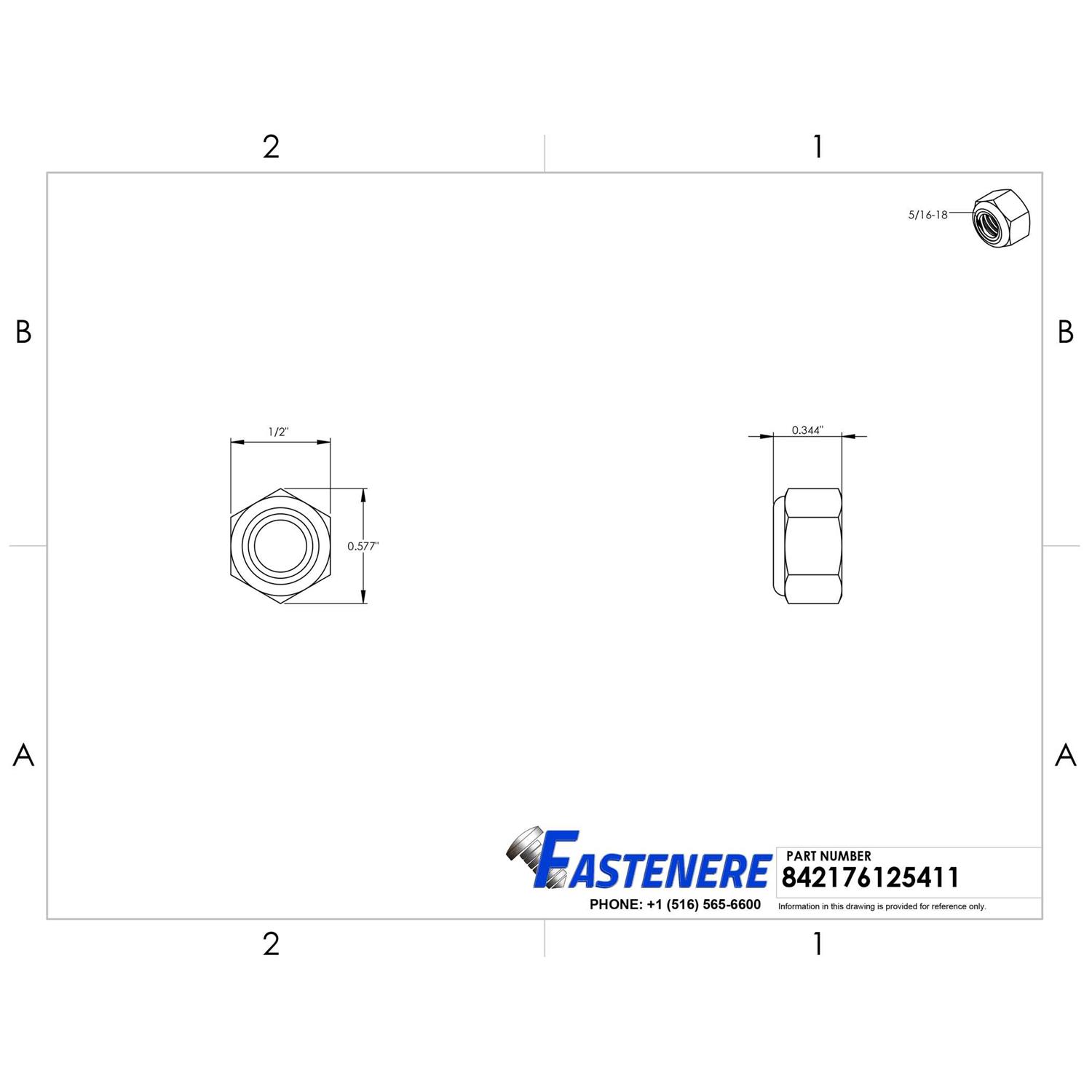Fastenere Nylon Insert Hex Lock Nuts Stainless Steel 18-8 Qty - Image 4
