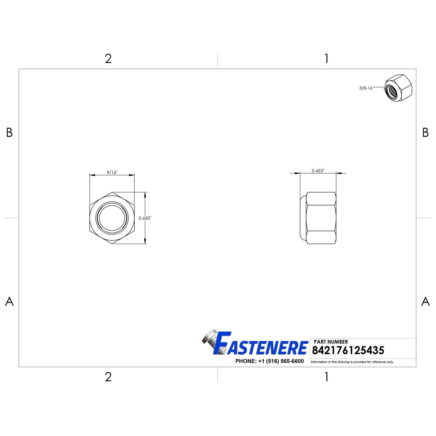 Fastenere Nylon Insert Hex Lock Nuts Stainless Steel 18-8 Qty - Image 5