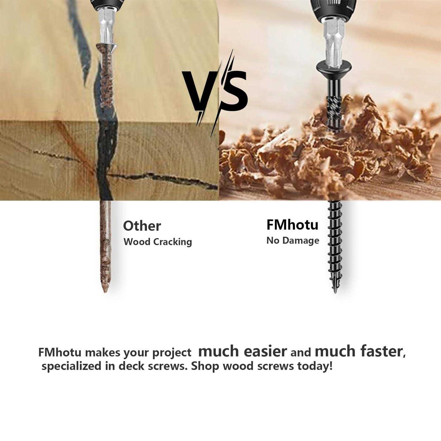 FMhotu Heavy-Duty Outdoor Deck Screws Star Drive Wood Screws - Image 4