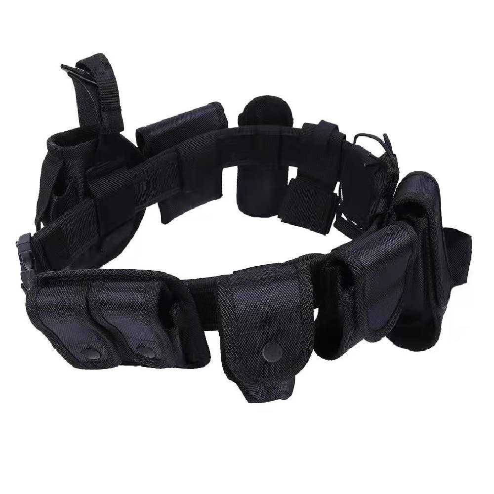 HUNANBANG Duty Belt Black Law Enforcement Tactical Equipment System Set 10 pcs