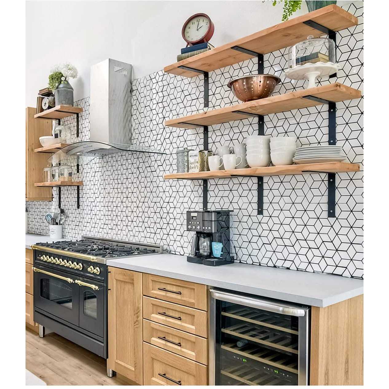 12 Inch Shelf Bracket Heavy Duty L Shelf Bracket 12 x 8 Inch Metal Shelf Bracket with Hardware - Image 4