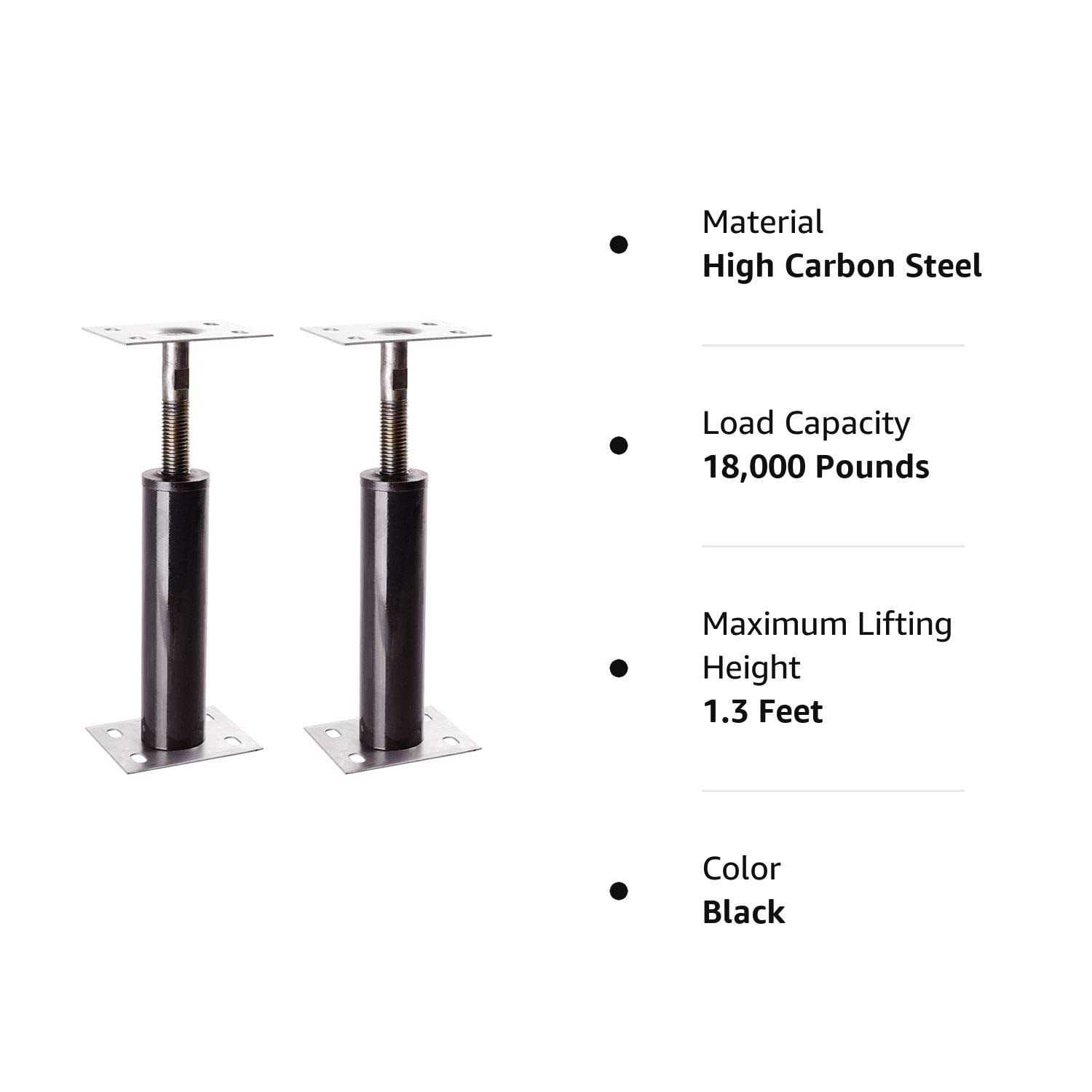 Tel-O-Post 15 x 5.25 in. Adjustable Floor Jack for Temporary Support - Image 5