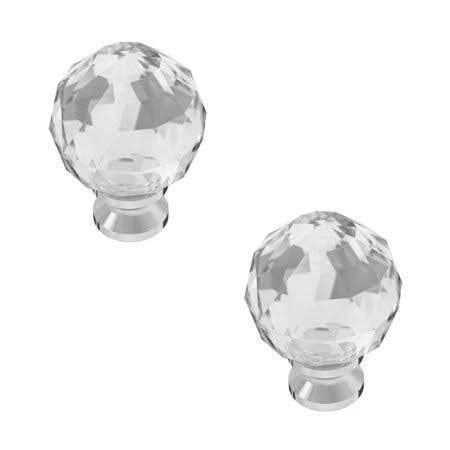 Mainstays 1-3/16 Clear Faceted Acrylic Cabinet Knobs - Image 2