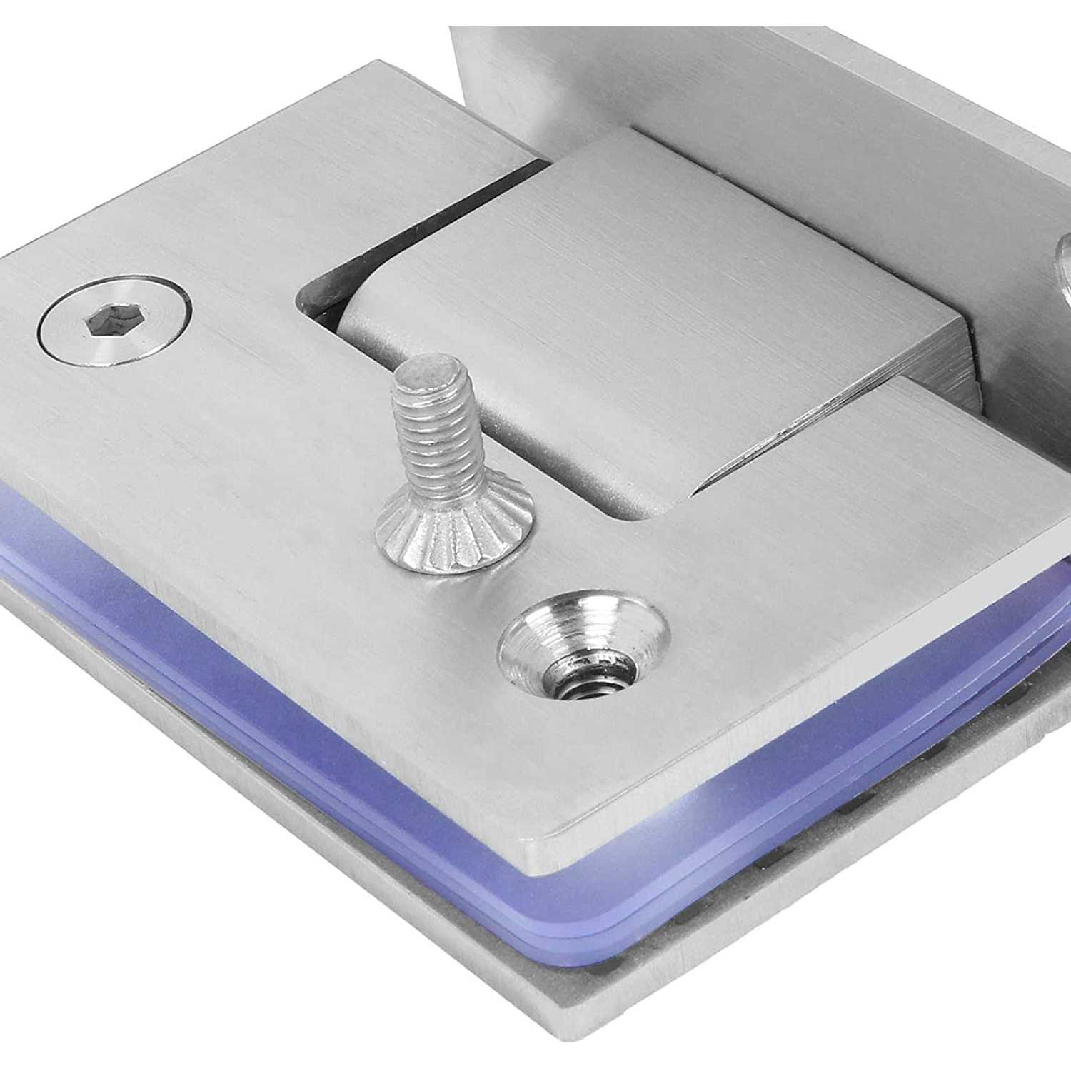 Acrux7 2pcs heavy duty 90 Degree Glass Door Hinges Stainless Steel Glass Shower Door Hinges Frameless Cupboard Showcase cabin - Image 4