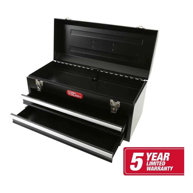 Hyper Tough 2-Drawer Tool Box Tool Chest with Flip-Up Lid - Image 4