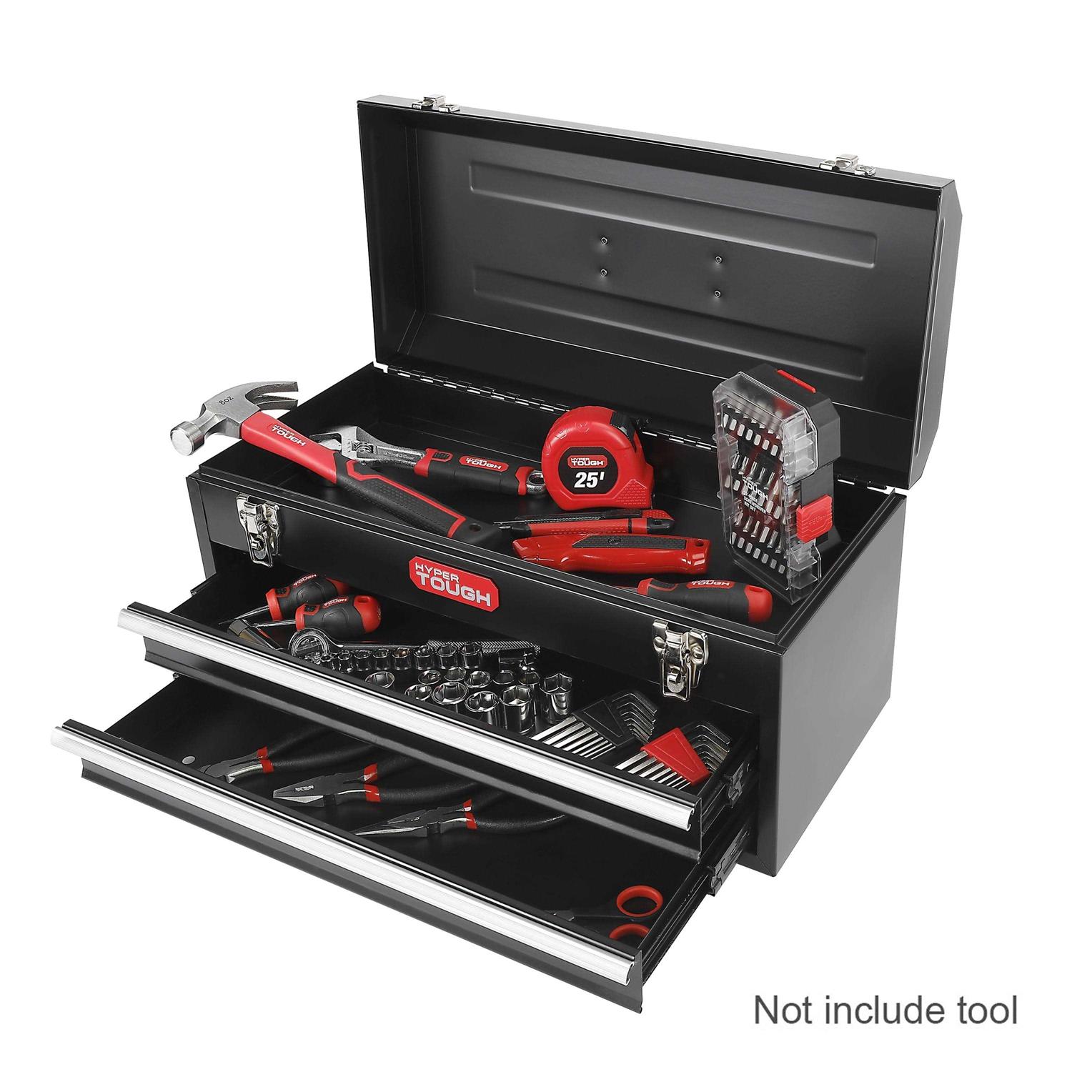 Hyper Tough 2-Drawer Tool Box Tool Chest with Flip-Up Lid - Image 5