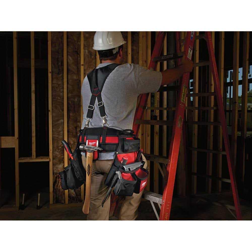 Milwaukee General Contractor Work Belt with Suspension Rig Pouch - Image 3