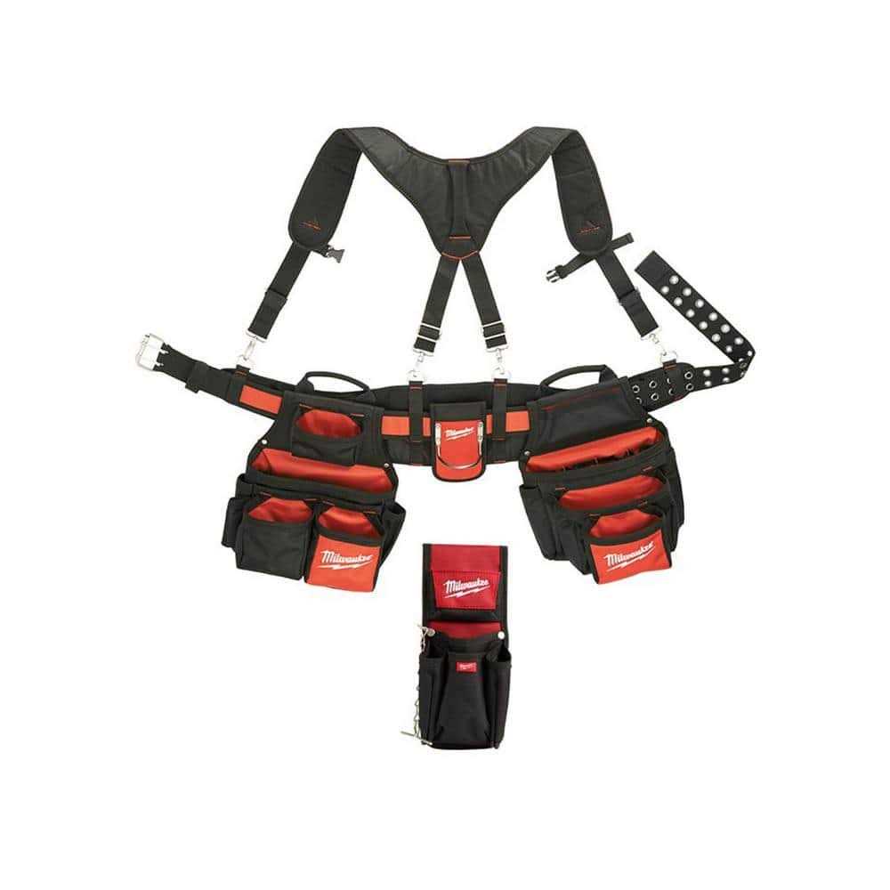 Milwaukee General Contractor Work Belt with Suspension Rig Pouch