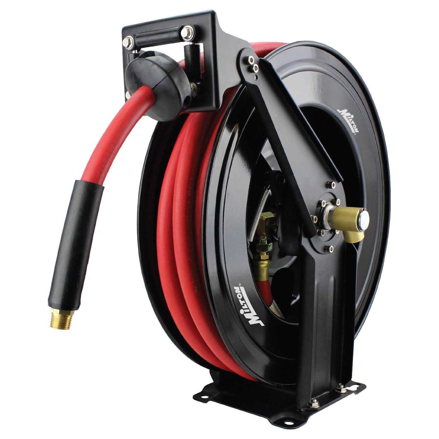 Milton 2780-50D Steel Dual Arm Auto-Retractable Air Hose Reel