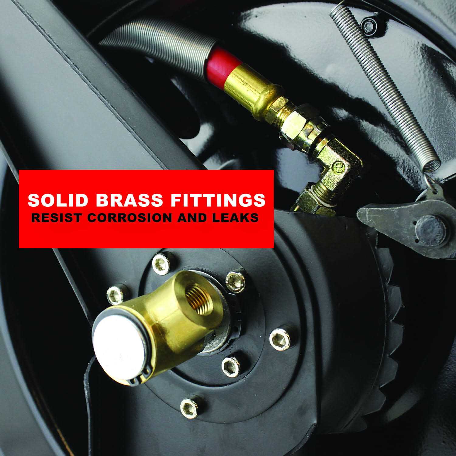 Milton 2780-50D Steel Dual Arm Auto-Retractable Air Hose Reel - Image 4