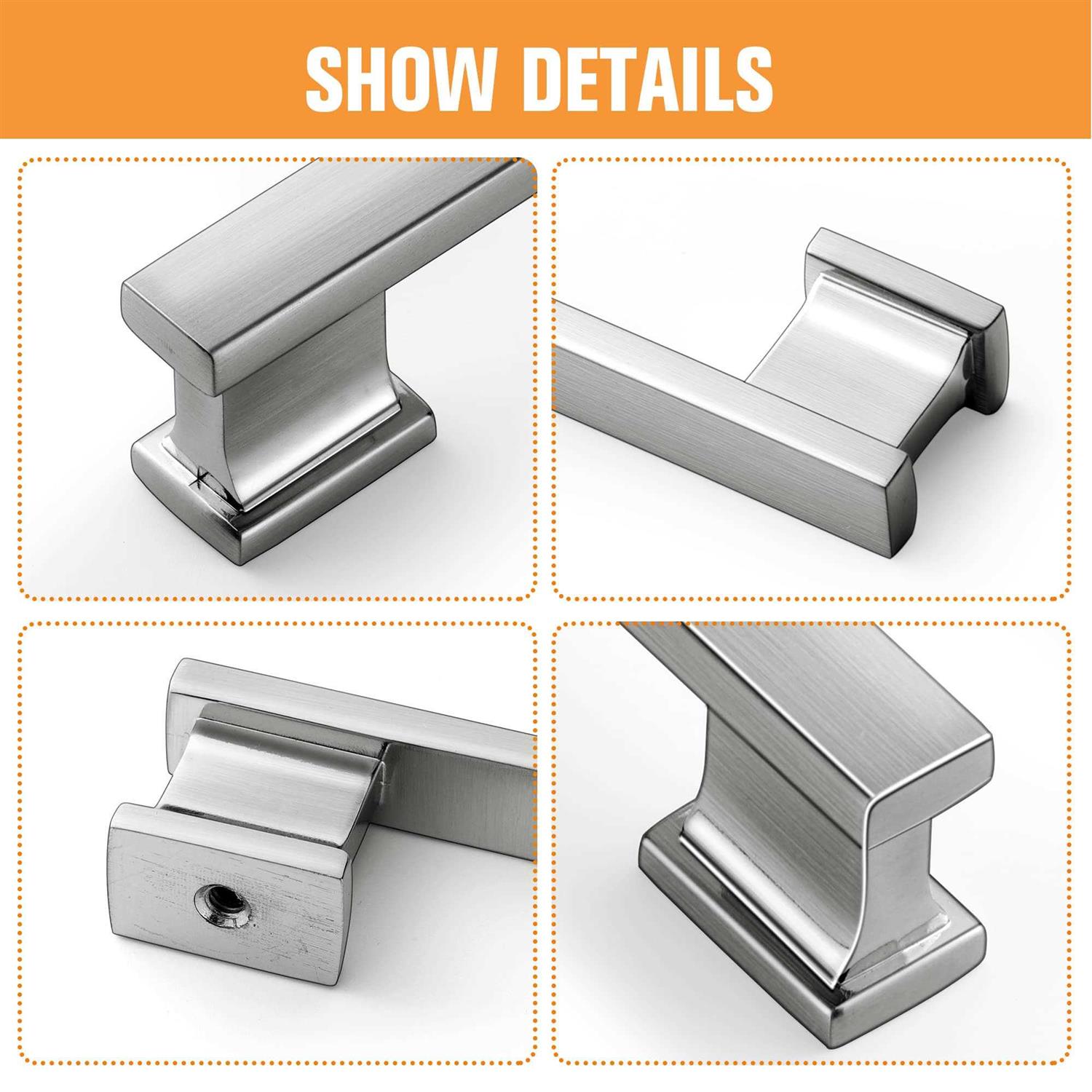 VEHCIL 10 Pack Brushed Nickel Cabinet Pulls,5 Inch Kitchen Cabinet Handles - Image 5