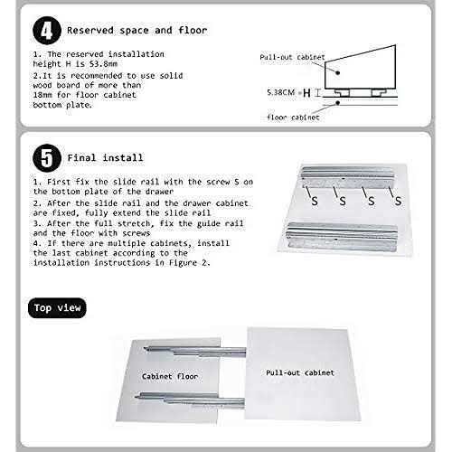 YENUO Undermount Heavy Duty Drawer Slides Full Extension Bottom Mounted 16 24 32 40 Inch Hidden Under Ball Bearing Metal Rails Track Guide Glide - Image 4