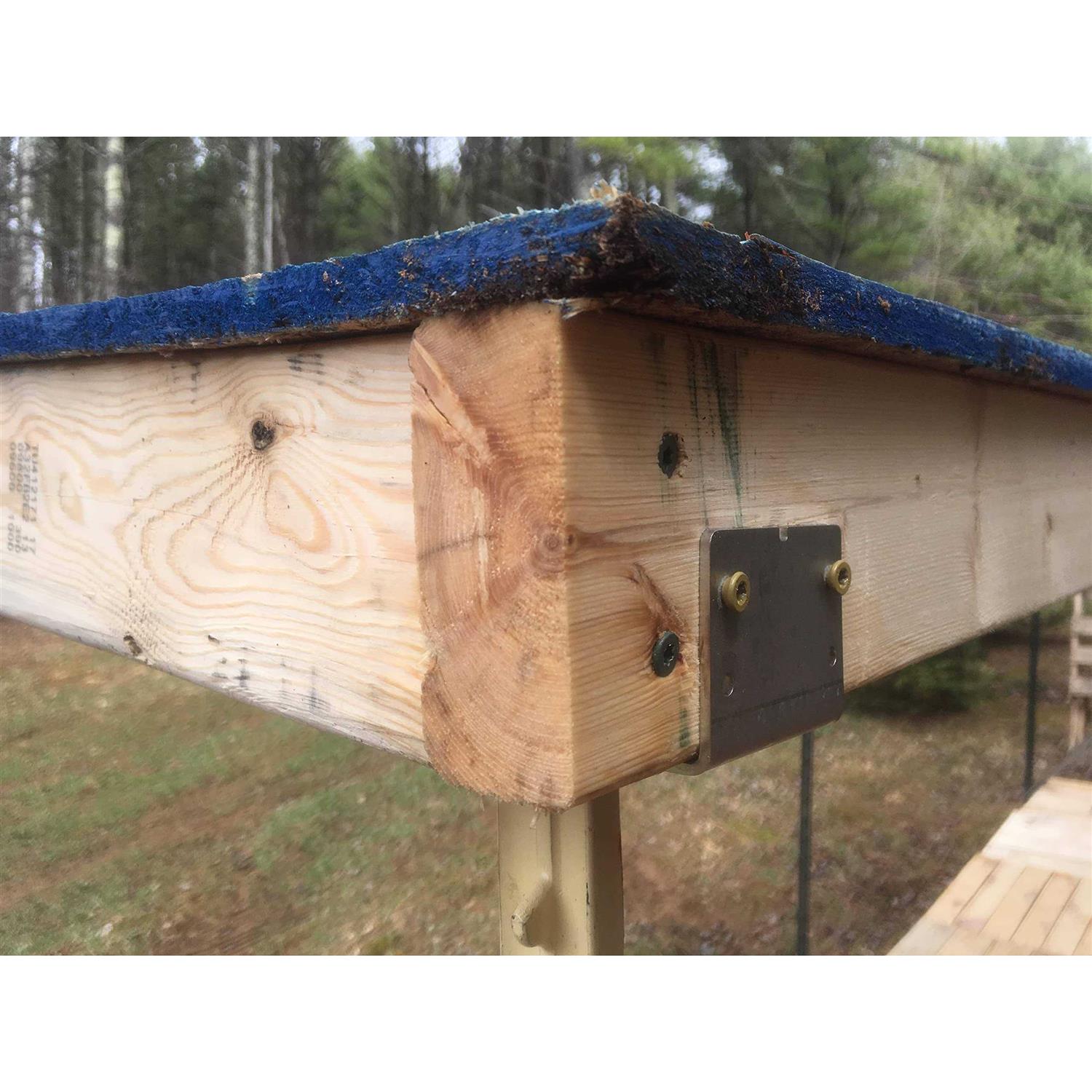 smartatfixes T-Post Lumber Bracket -Build Sheds barns Coops. No More Wood Posts. Pat Pend. Made in USA. Strong Galvanized Steel. Can be Doubled up - Image 5