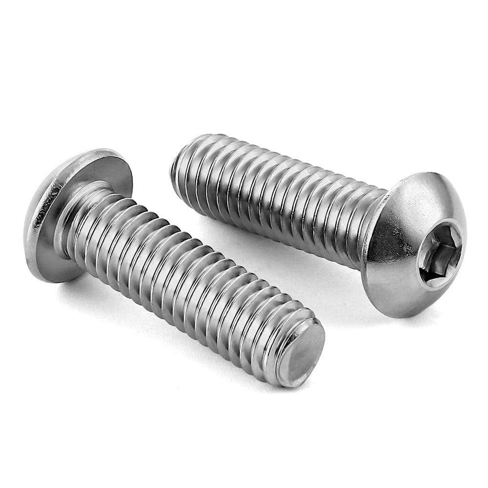 MewuDecor M8-1.25 x Button Head Socket Cap Screws Stainless Steel 18-8