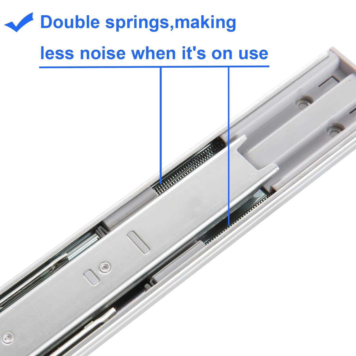 Hardware Soft Close Full Extension Side Mount Ball Bearing Sliding Drawer Slides - Image 5