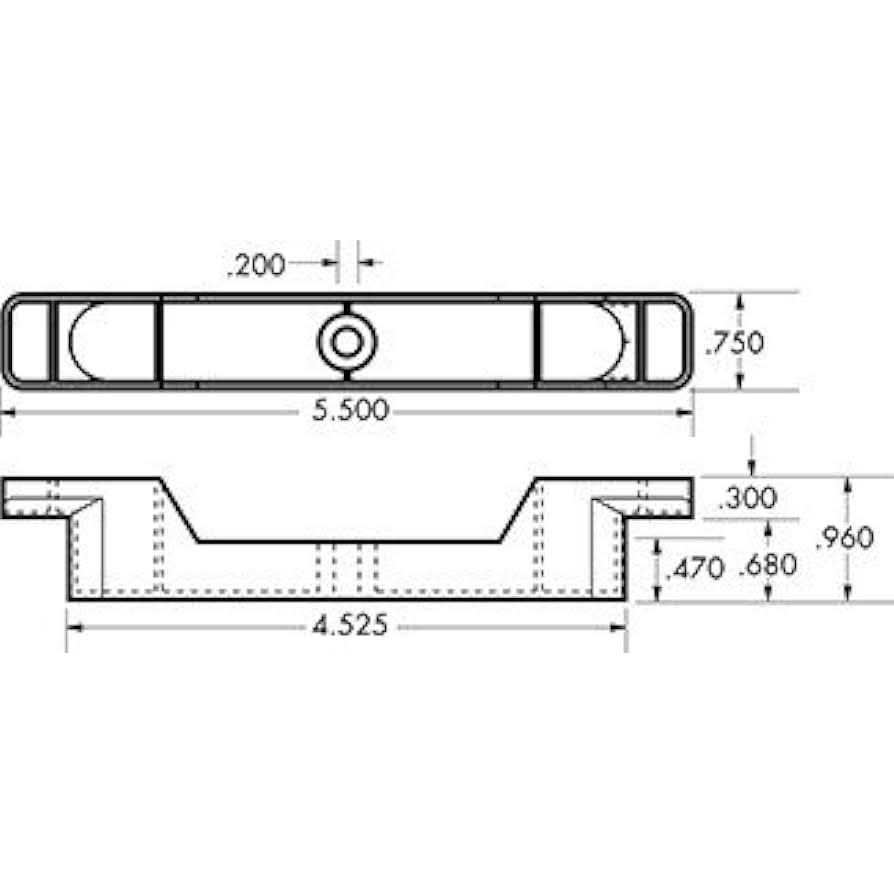 False Front Connector 4 1/2 opening / complete set including screw - Image 3