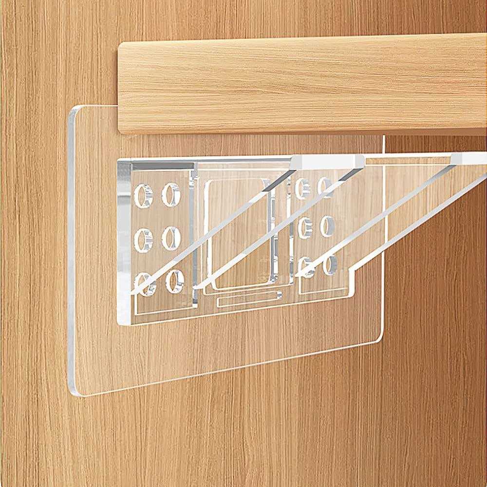 Large Size Adhesive Shelf Bracket, Double Row Thickened and Reinforced Design Shelf Support Pegs for Shelves Kitchen Cabinet Book Closet
