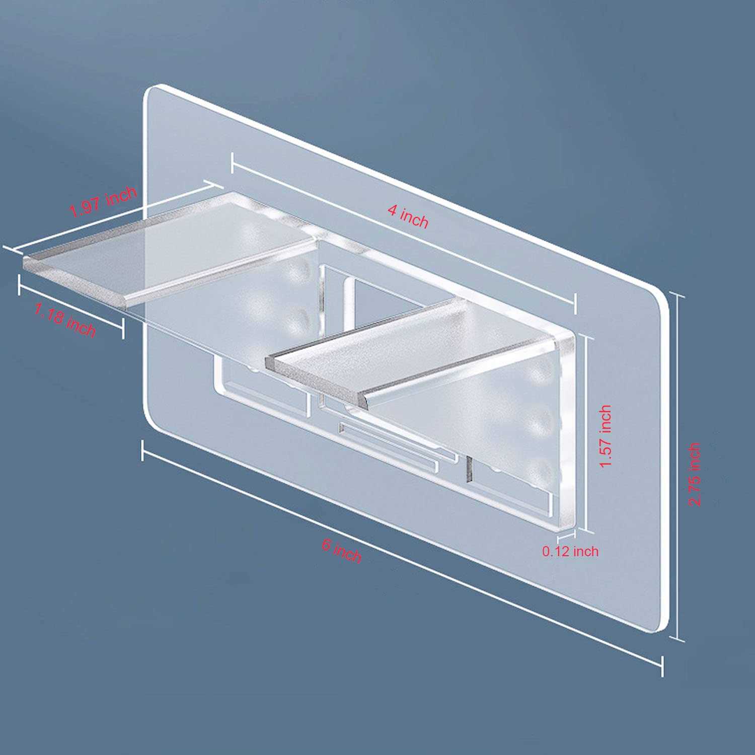 Large Size Adhesive Shelf Bracket, Double Row Thickened and Reinforced Design Shelf Support Pegs for Shelves Kitchen Cabinet Book Closet - Image 3