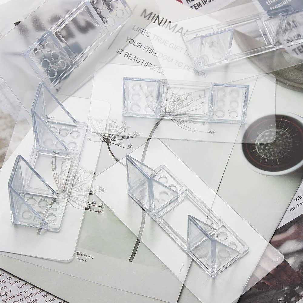 Large Size Adhesive Shelf Bracket, Double Row Thickened and Reinforced Design Shelf Support Pegs for Shelves Kitchen Cabinet Book Closet - Image 5