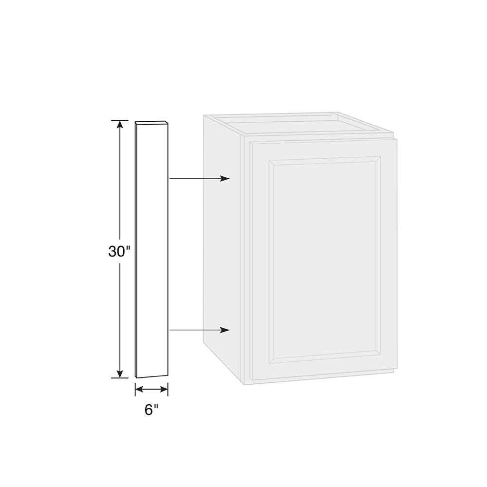 Hampton Bay 6 in. W x 36 in. H Cabinet Filler in Satin White - Image 3