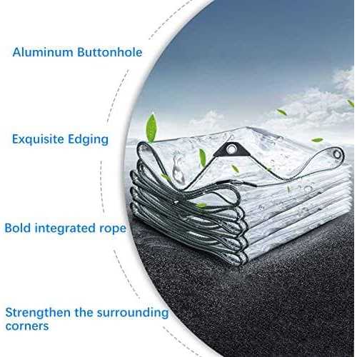 SDFVSDF Clear Tarp, Transparent Tarp Heavy Duty Waterproof with Grommets, Reinforced Edges Are Durable, Thick and Tear-Resistant - Image 4