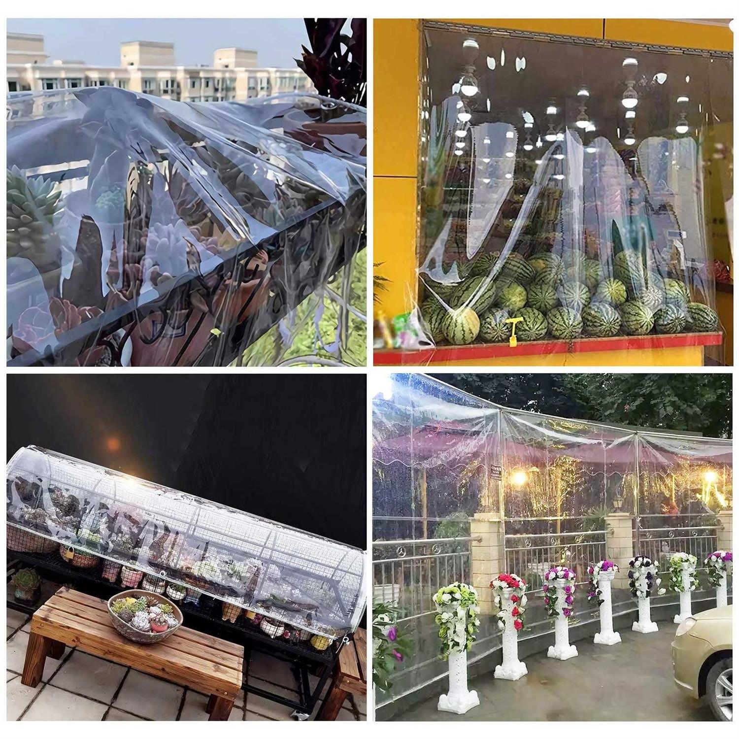 SDFVSDF Clear Tarp, Transparent Tarp Heavy Duty Waterproof with Grommets, Reinforced Edges Are Durable, Thick and Tear-Resistant - Image 5