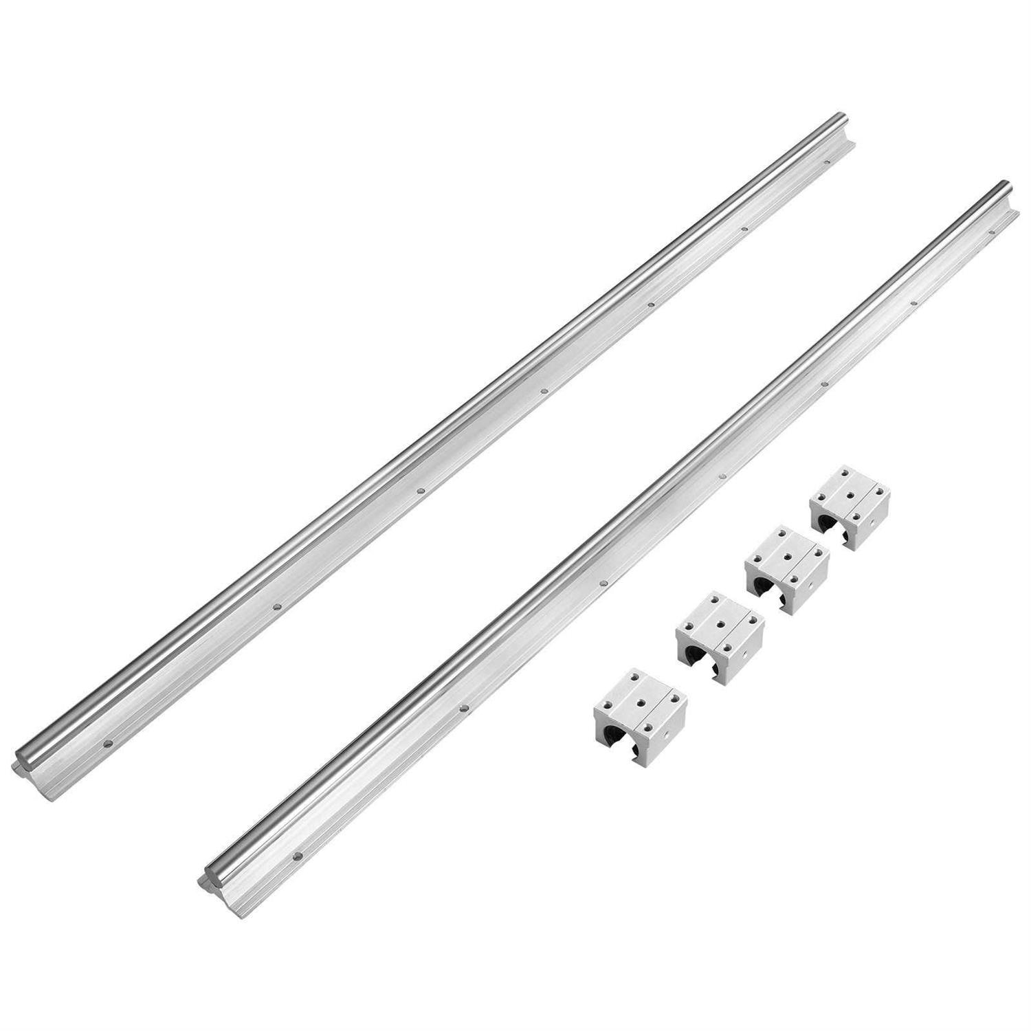 VEVOR Linear Guide Rail Set, SBR20 2 PCS SBR20 Guide Rails and 4 PCS SBR20UU Slide Blocks - Image 5