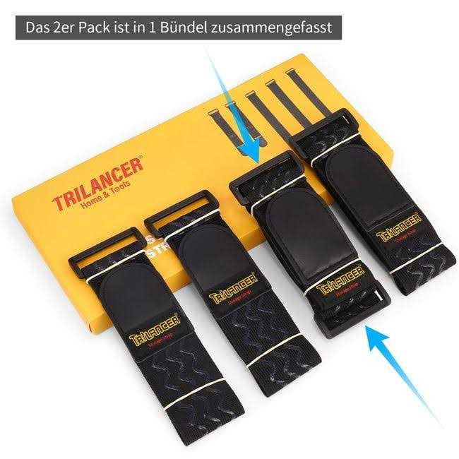Trilancer Elastic Cinch Straps with Anti-Slip Strips Hook and Loop Straps - Image 3