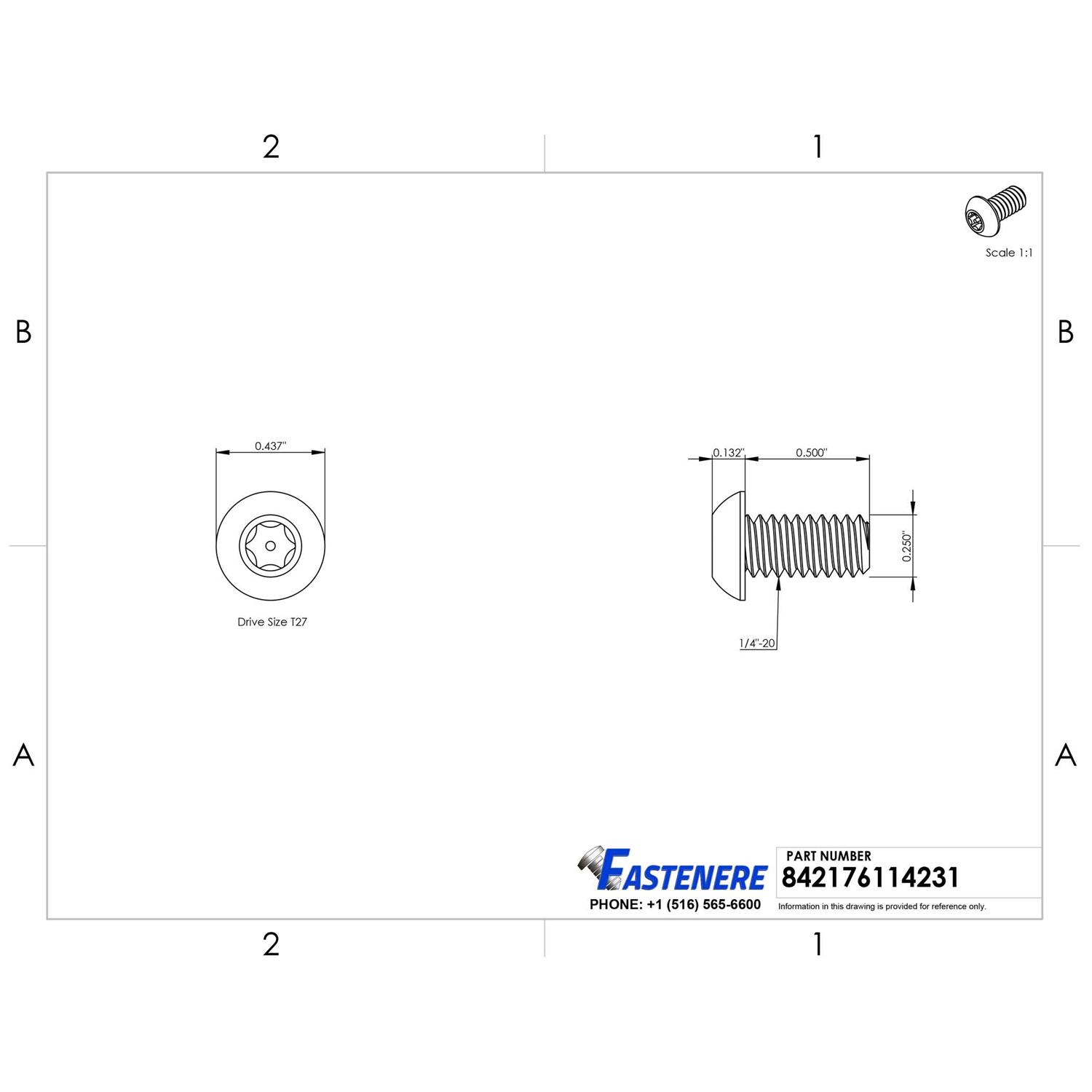 Fastenere.com Button Head Torx Security Machine Screw Bolt Screws Stainless Steel Tamper Resistant - Image 5