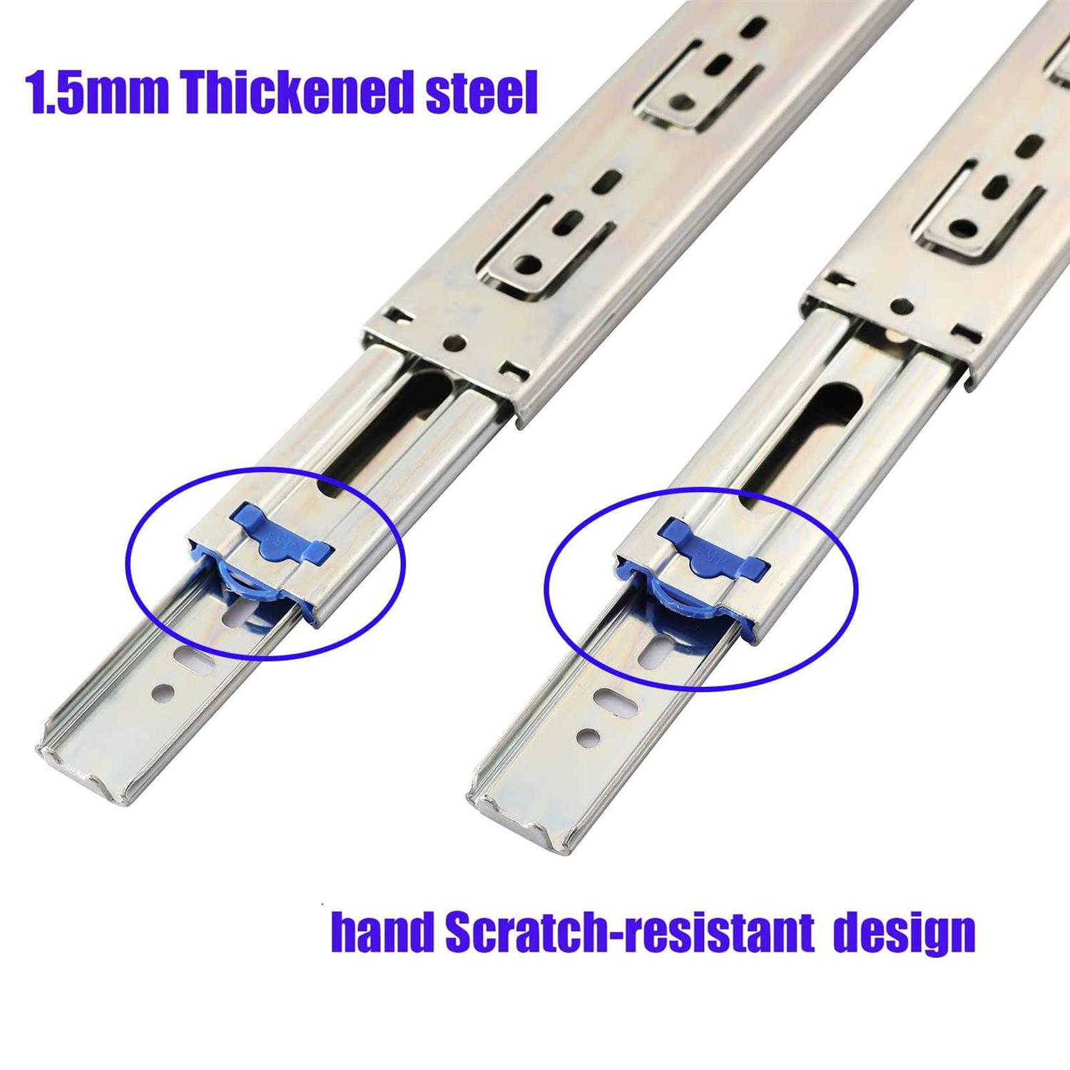Sinkgo Home soft close drawer slides 100 lb capacity full extension side mount drawer rails - Image 4