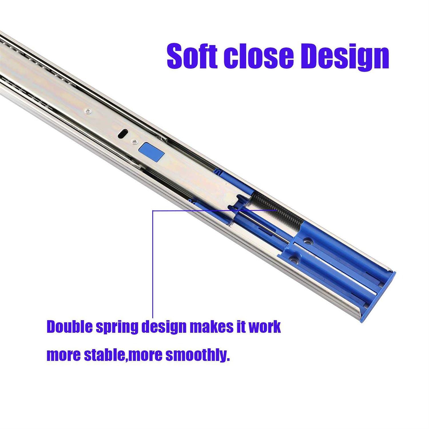 Sinkgo Home soft close drawer slides 100 lb capacity full extension side mount drawer rails - Image 5