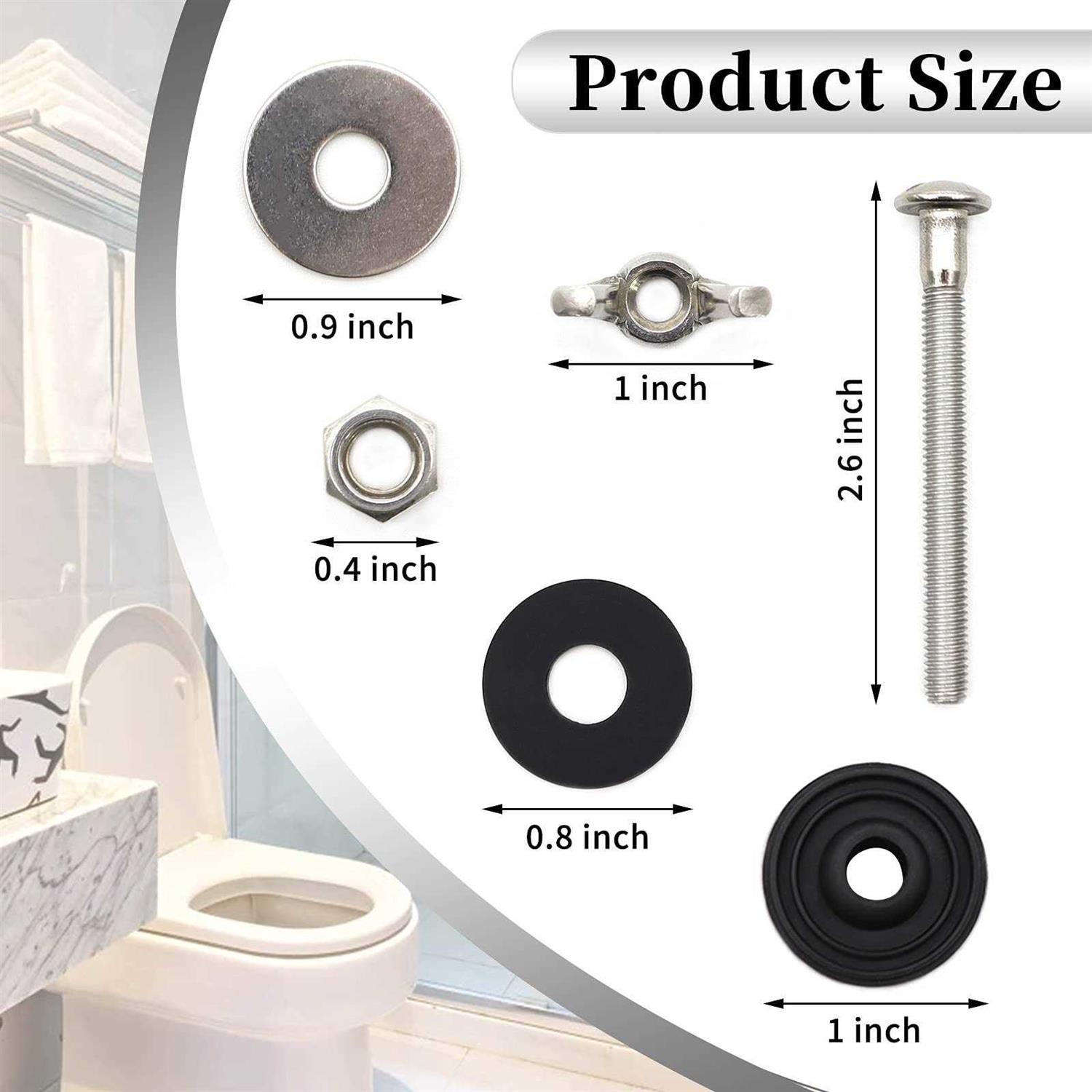 Heavy Duty Toilet Bolts, Rubber And Stainless Gaskets, And - Image 2