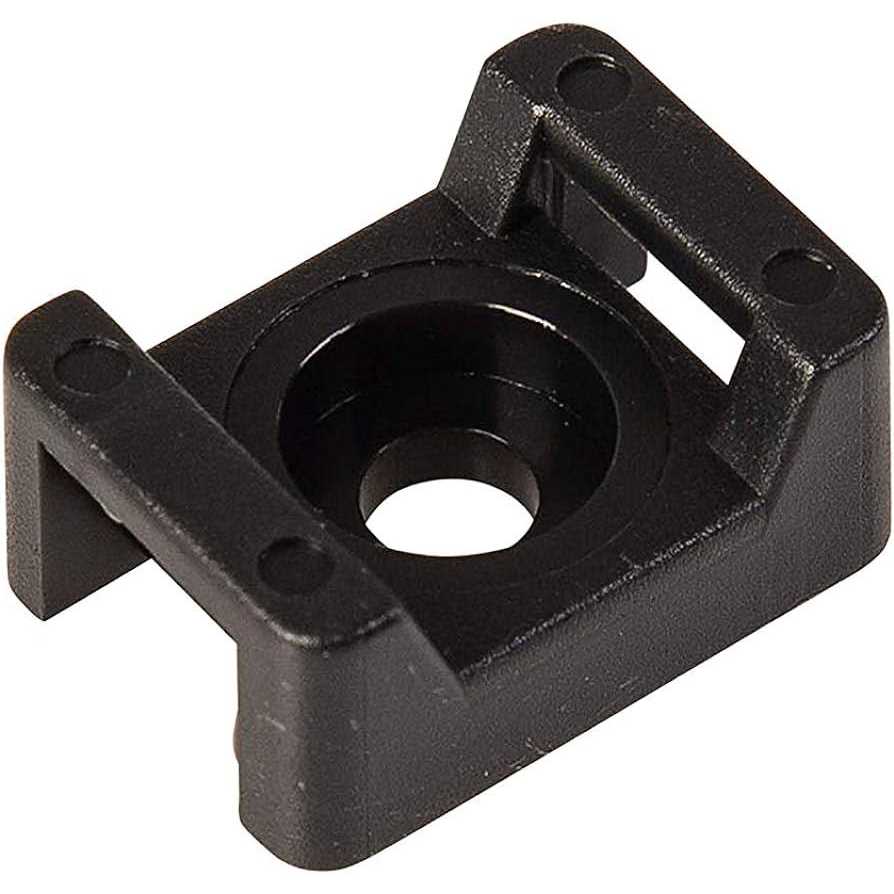 GTSE 100 Pack Of Black Screw Mounts Zip Ties Up Wide - Image 4