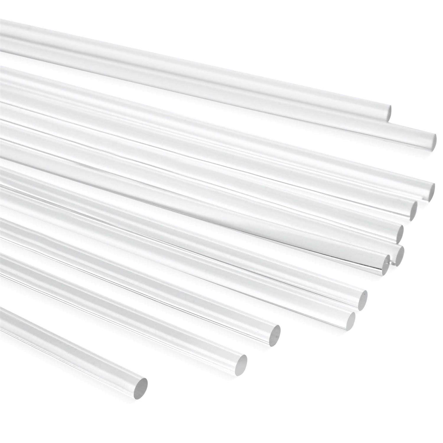 Juvale 12 Pack Plastic Dowel Rods for DIY Projects