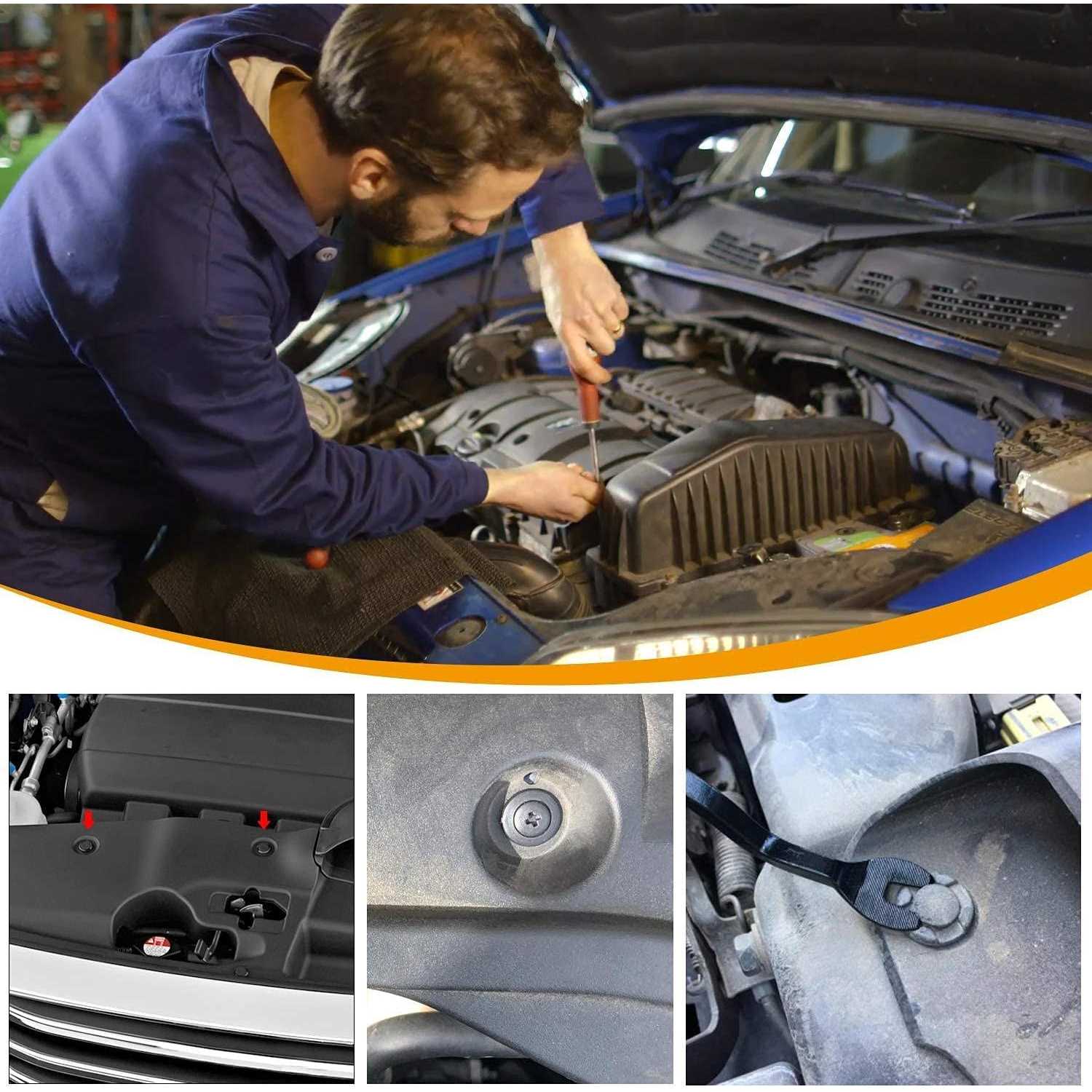 GOOACC 100pcs 7mm 8mm 10mm Compatible with Subaru Push Type Retainer Fasteners Rivets Clips OEM Upgrade for 90914-0007 - Image 5