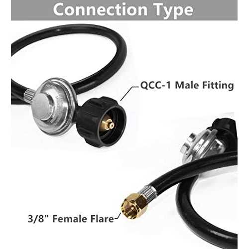 DOZYANT Propane Regulator and Hose Universal Grill Regulator Replacement Parts, QCC1 Hose and Regulator for Most LP Gas Grill Heater and Fire Pit - Image 4