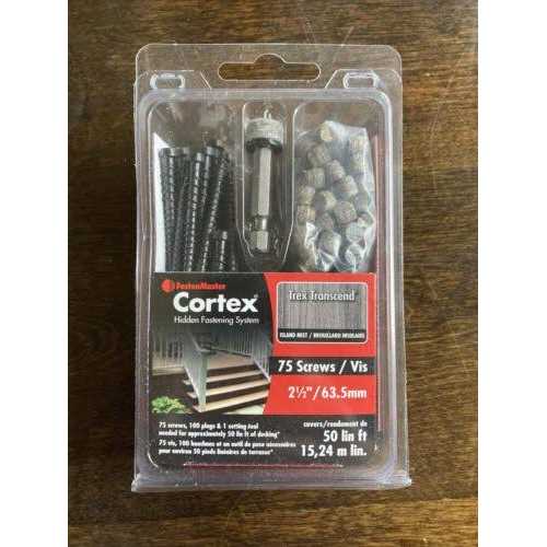 FastenMaster Cortex Hidden Fastening System for Trex Transcend Decking – 2-1/2 inch Cortex screws and plugs – Spiced Rum - Image 3